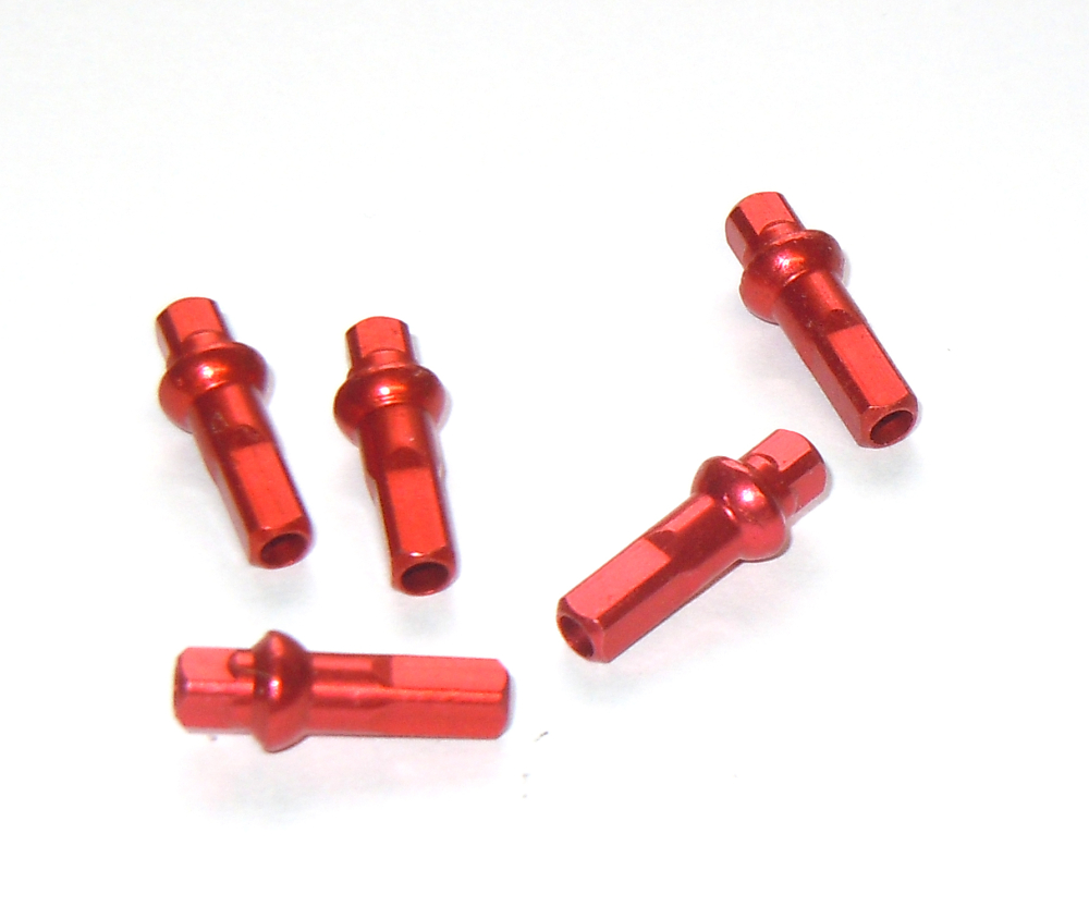 Double Square Nippel Alu, Polyax, rot, L=12 mm, G=16 mm,