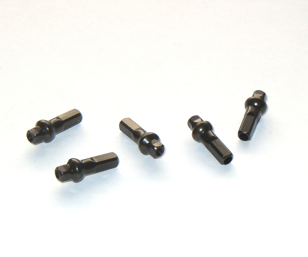 Double Square Nippel Messing SILS, Polyax, schwarz, L=14 mm, G=18 mm,