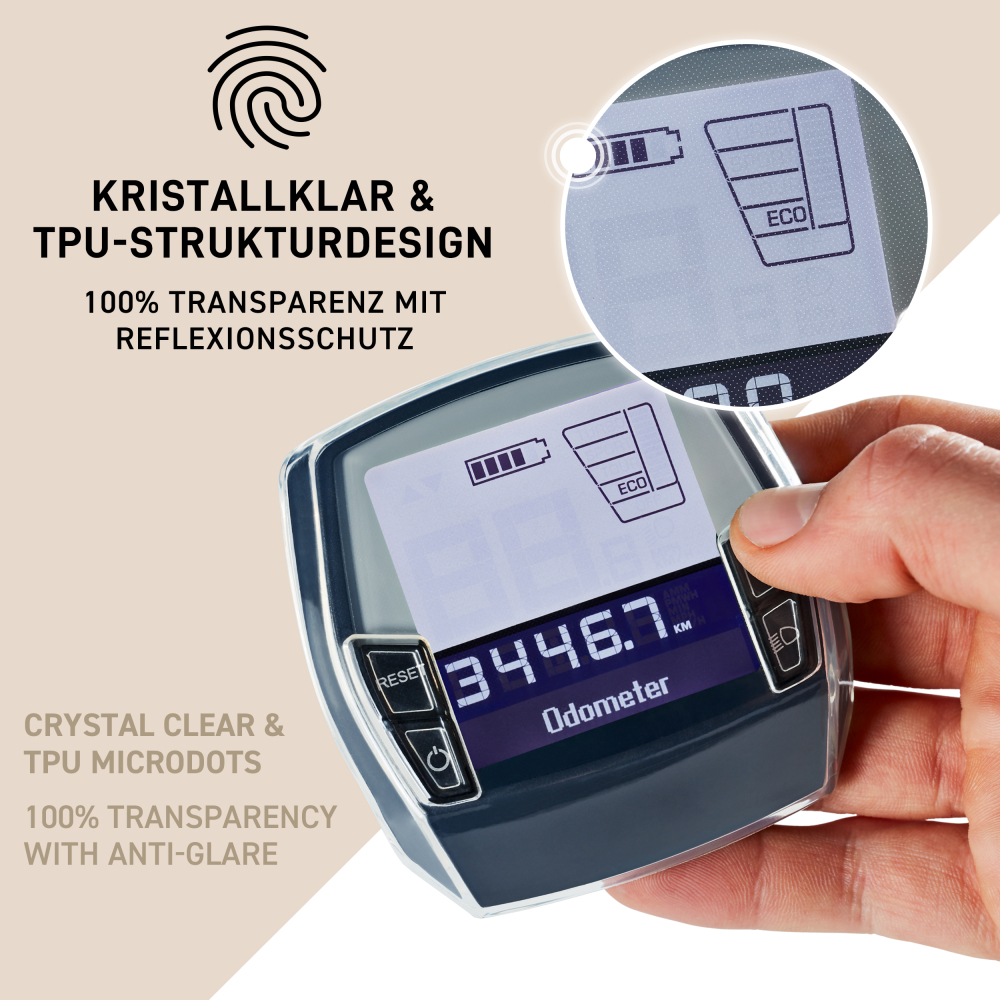 Borgen Displayschutz für Bosch E-Bike Display INTUVIA