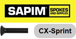SAPIM  CX-SPRINT Speiche 222 mm, schwarz, gerade